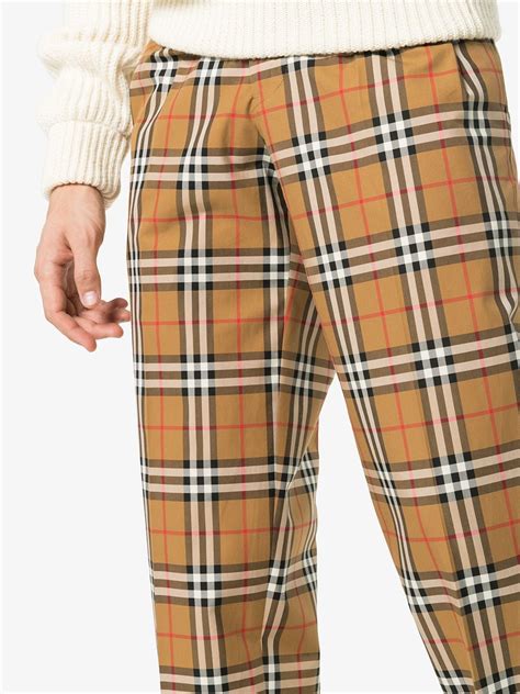 burberry plaid trousers